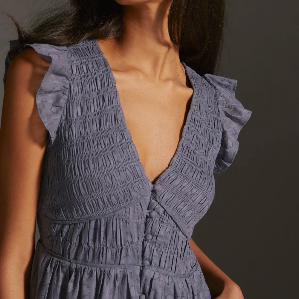Anthropologie Charcoal Maxi Dress - Picture 3 of 9
